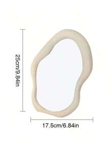 1 件，不对称云镜奶油风格宿舍卧室桌面不对称梳妆镜最佳礼物生日毕业