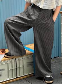 DAZY 男童（加大码）秋季梭织条纹裤