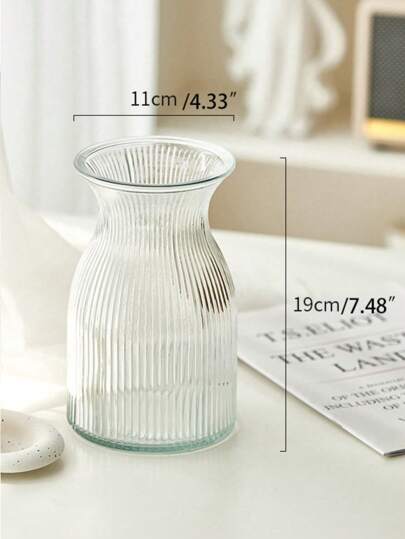 Piece Glass Vase, 7.48 Inches Tall, Moderne Minimalist Home Centerpiece Wedding Tables, Wedding, Birthday Graduation view 6