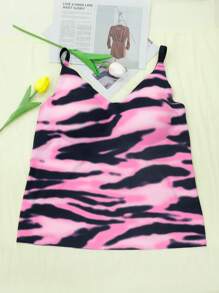 SHEIN Lớp lót in màu tương phản liền mạch cỡ lớn - Nhiều màu - Xem 3