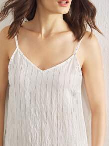 Ocili Leisure Casual Comfortable Soft Young Women's Homewear Dress - Khaki - View 5