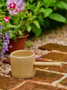 Zazumi 竹制水勺 - 手工制作的厨房勺，用于烹饪、园艺、葡萄酒和茶的多用途勺子，用于浇水、浇花、浇蔬菜，天然工艺礼物