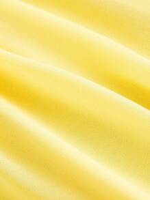 SHEIN MOD Ruffle Skirt Boho Long Skirt Break Paperbag Waist Frill Trim Ruffle Hem Skirt - Yellow - View 3