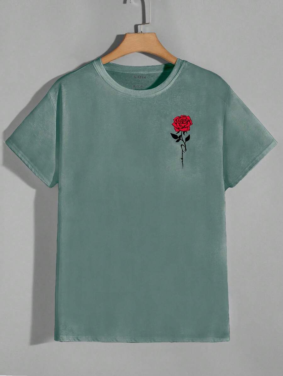 RueChic 男士纯色简约时尚短袖圆领 T 恤