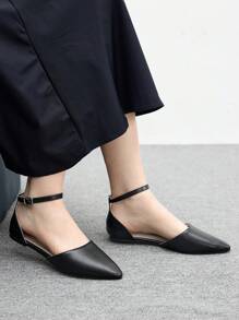 CUCCOO BIZCHIC Chaussures de bureau noires minimalistes, élégantes et confortables à bout pointu pour femme - Noir - Voir 3