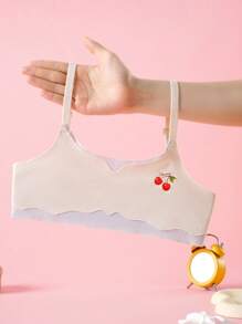 SHEIN Juego de 3 piezas de ropa interior para niñas, con tirantes ajustables y diseño estampado - Multicolor - Ver 3