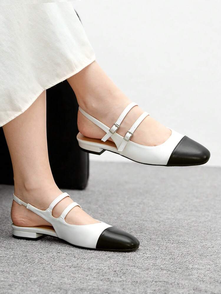CUCCOO BIZCHIC Zapatos de estilo francés con correa tipo Mary Jane y tacón grueso, apropiados para vestidos en verano