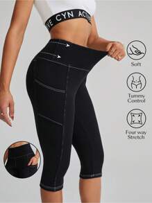 Flexra Women's High Waist Skinny Capri Casual Everyday Wear Denim Jeans - Black - View 1