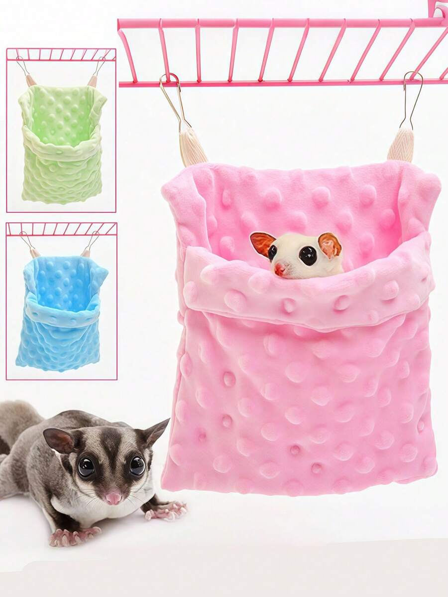 碟蜜袋鼯鼠外出包玩束口透气外卖睡袋豆绒保暖窝用品 Price: $10.46 - 彩色 - 查看 1