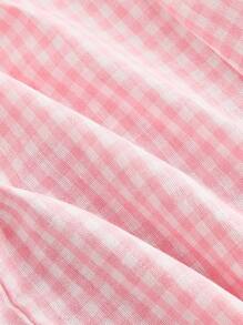 SHEIN MOD 女式可爱格子吊带连体裤