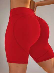 Easithlete Plus Size High Waisted Lifting Sports Shorts Workout Short