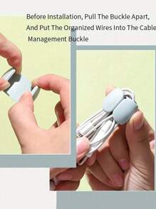 10/20 clipes organizadores de cabos de cores aleatórias, enroladores decorativos para cabos de fone de ouvido/carregamento, dispositivo de enrolamento multifuncional