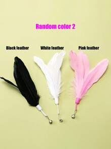 PETSIN 1 Piece Pet Cat Stick, Bell Long Rod Suction Cup, Can Be Held, Can Be Adsorbed, Feather Head Can Be Replaced, Self-Entertainmentpression Bite-Resistant Cat Toy, Pet Toy, Pet Supplies - Multicolor - View 15