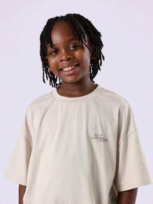 SUMWON Oversized Streetwear Co-Ord Set Short Sleeve Tee With Contrast Panel Shorts Modern Urban Style Youth Fashion Summer Essential