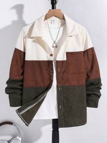 SHEIN 适合青少年男孩的休闲日常百搭舒适撞色领外套，适合儿童返校、生日派对、晚宴、演出、婚礼、洗礼、开幕式等场合，日常穿着也十分合适，适合上学、旅行、运动，适合春、秋、冬季穿着。 - 彩色 - 查看 3