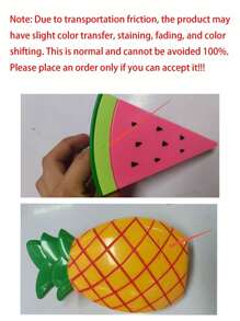 SHEIN 2pcs Beach Towel Clip Summer Portable Chair Holder Large Plastic Clothes Clip Parrot Watermelon Flamingo Ice Cream Pineapple Cactus Coconut Tree Style Clothesline, Graduation Season, Back To School Season Towel Clip - Multicolor - View 2