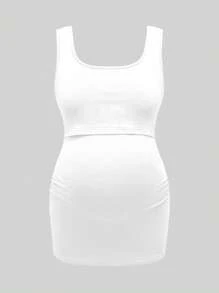 Modmama 女士时尚纯色无袖哺乳背心（孕妇适用） - 彩色 - 查看 7