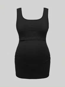 Modmama 女士时尚纯色无袖哺乳背心（孕妇适用） - 彩色 - 查看 11