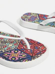 Grefit Women Fashion Black Flip Flops - Multicolor - View 4