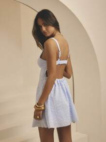 Aralina Sommerkleid für Damen mit breitem Träger, Herzausschnitt, taillierter Passform und strukturiertem Stoff für den Urlaub