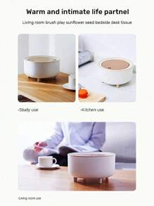 1pc Portable Waste Bin,Kitchen,Bathroom,Home,Household Supplies - White - View 7