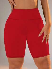 Easithlete Plus Size High Waisted Lifting Sports Shorts Workout Short