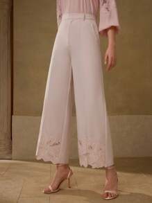 MOTF PREMIUM Bestickter Anzughose mit Bügelfalte