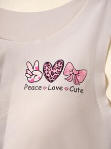 SHEIN Teens Girls' Seamless Printed Undershirt - Pink - View 7