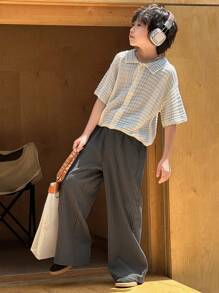 DAZY 男童（加大码）秋季梭织条纹裤