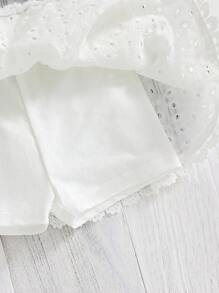 Emery Rose Kids Emery Rose Kids Baby Girl Casual Minimalist Comfortable Round Neck Sleeveless Open Back Asymmetrical Hem Top And Mini Skirt 2PC Set Back To School