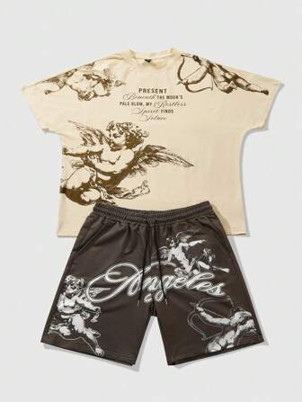 Street Life Men's Street Life Angels Printed Set