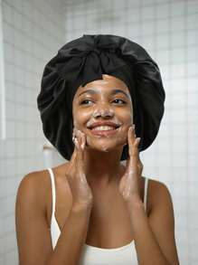 可调节缎面帽 - 轻质护发帽，适合睡觉、淋浴、减少毛躁 - 男女通用 - 彩色 - 查看 10