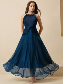 Anewsta Elegant Red Sleeveless Dress With Waist Cinched, Ruffled Hem, High-End Mini Cocktail Dress