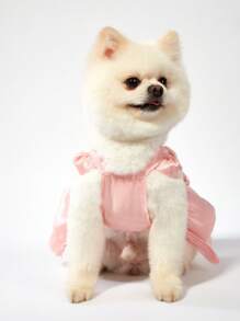 PETSIN 公主风宠物裙，轻盈透气，适合派对、婚礼和户外活动，非常适合猫咪，欧美流行，时尚夏季设计 - 彩色 - 查看 4