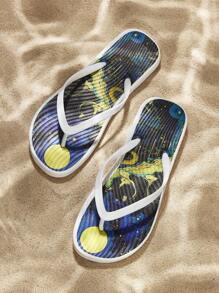 Grefit 女士时尚黑色人字拖凉鞋 - 彩色 - 查看 1