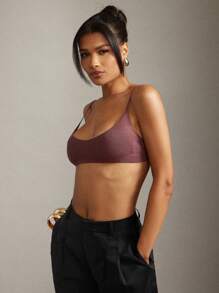 Hauture 无缝性感夏季休闲露背文胸 - 棕色 - 查看 7