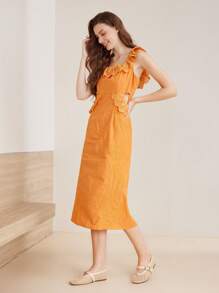 MOTF 方头编织芭蕾玛丽珍平底鞋，镂空，透气，舒适，优雅，时尚，适合女士，春夏 - 杏色 - 查看 10