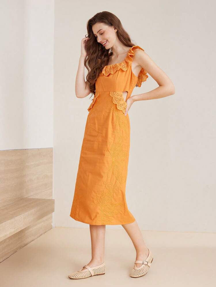 SQUARE-TOE BRAIDED BALLET MARY JANE FLAT SHOES, HOLLOW OUT, BREATHABLE, COMFORTABLE, ELEGANT, FASHION, FOR WOMEN, SPRING/SUMMER