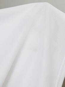 SHEIN T-shirt med numeriskt mönster och V-ringning för ung flicka - Vitt - Visa 8