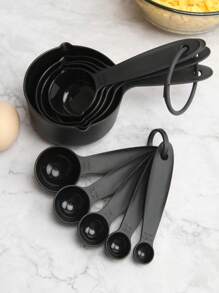 SHEIN 厨房烘焙工具量杯和量勺套装，采用可堆叠设计和刻度标记，非常适合烹饪和烘焙 - 彩色 - 查看 4