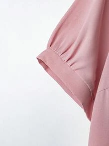 Lacomfia 2pcs Plus Size Summer Casual Floral Embroidery Notch Neck Blouse And Pants Set,Plus Size Ladies Fashion Casual Summer And Autumn Embroidery Print Plus Size Ladies Two Pieces Suit, Elegant And Slim, Pants Waist With Elastic Design Super Stretch, Fashion Casual Elegant Fabric Soft Ladies Plus Size Suit