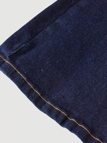 SHEIN Girlism Teen Girl's Bell Bottom Jeans, Suitable For Summer Casual Daily Wear
