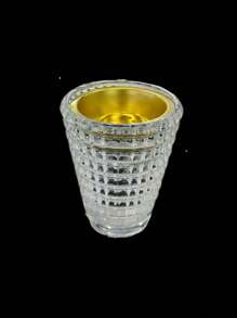 SHEIN 1 件小号圆形波浪纹玻璃香炉，玻璃花瓶 - 透明礼物生日毕业香炉 - 無色 - 查看 7