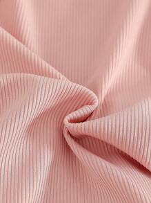 SHEIN 2件套女婴可爱3D花朵装饰连体衣和短袖连体衣套装，夏季女婴高品质服装，新生儿女婴夏季服装