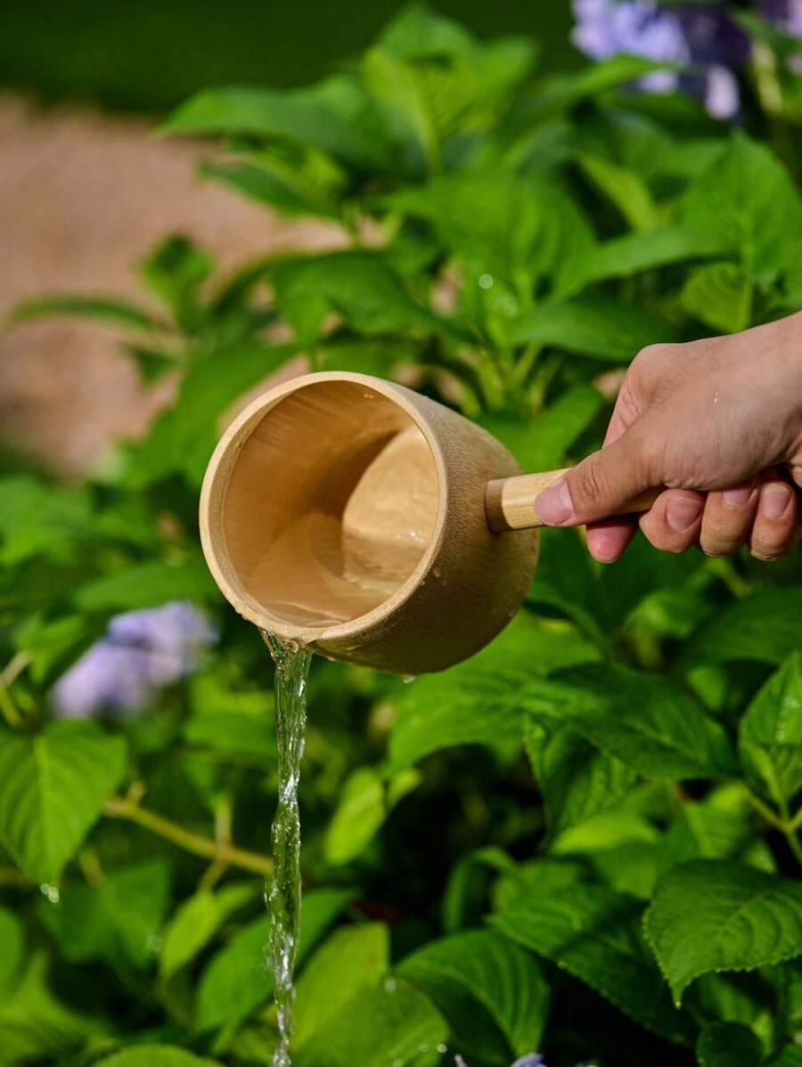 Zazumi 竹制水勺 - 手工制作的厨房勺，用于烹饪、园艺、葡萄酒和茶的多用途勺子，用于浇水、浇花、浇蔬菜，天然工艺礼物