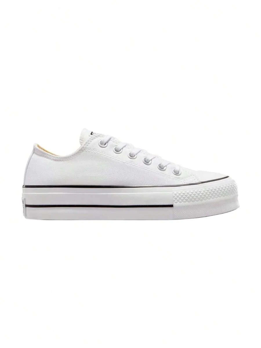 Converse CHUCK TAYLOR ALL STAR 帆布厚底鞋 - 白色/黑色/白色 - 查看 1
