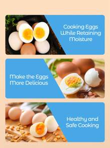 快速煮蛋器，7 个鸡蛋容量电动煮蛋器，适用于煮鸡蛋、水煮蛋、炒蛋或煎蛋卷，具有自动关闭功能 - 美国插头 - 白色 - 查看 7