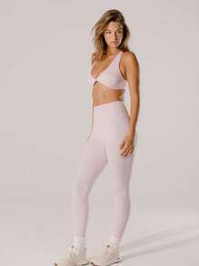 Aralina Leisurewear Active High-Rise Bottom Lift Active Summer Workout Leggings - Pink - View 8