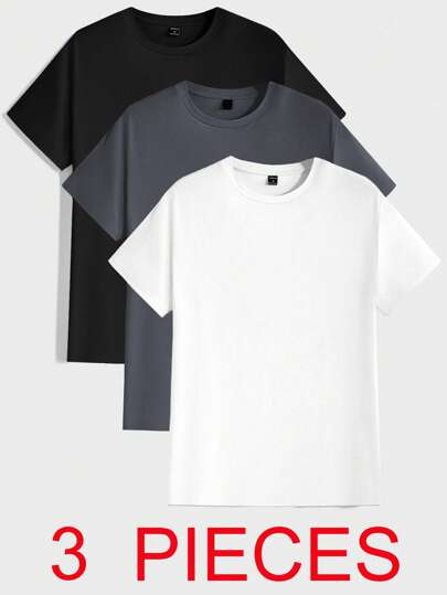 EURMUSE 100 % bomulls multipack med rund halsringning och matchande t-shirt