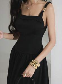 Heiryn Robe de soirée élégante de couleur unie d'été pour femme